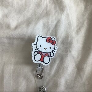 Hello Kitty Pink & White Retractable Badge Reel